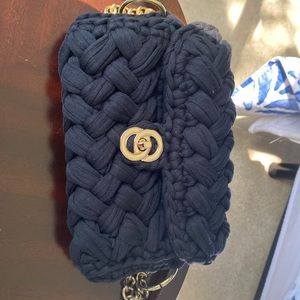 Hand made black purse